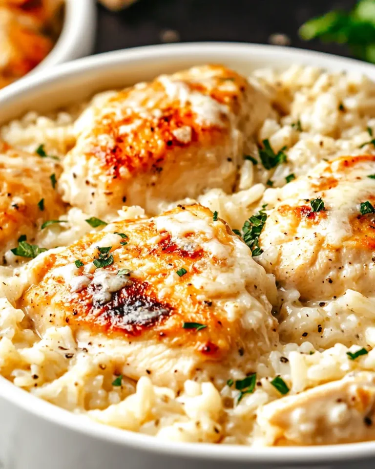 One-Pan Creamy Parmesan Chicken & Rice