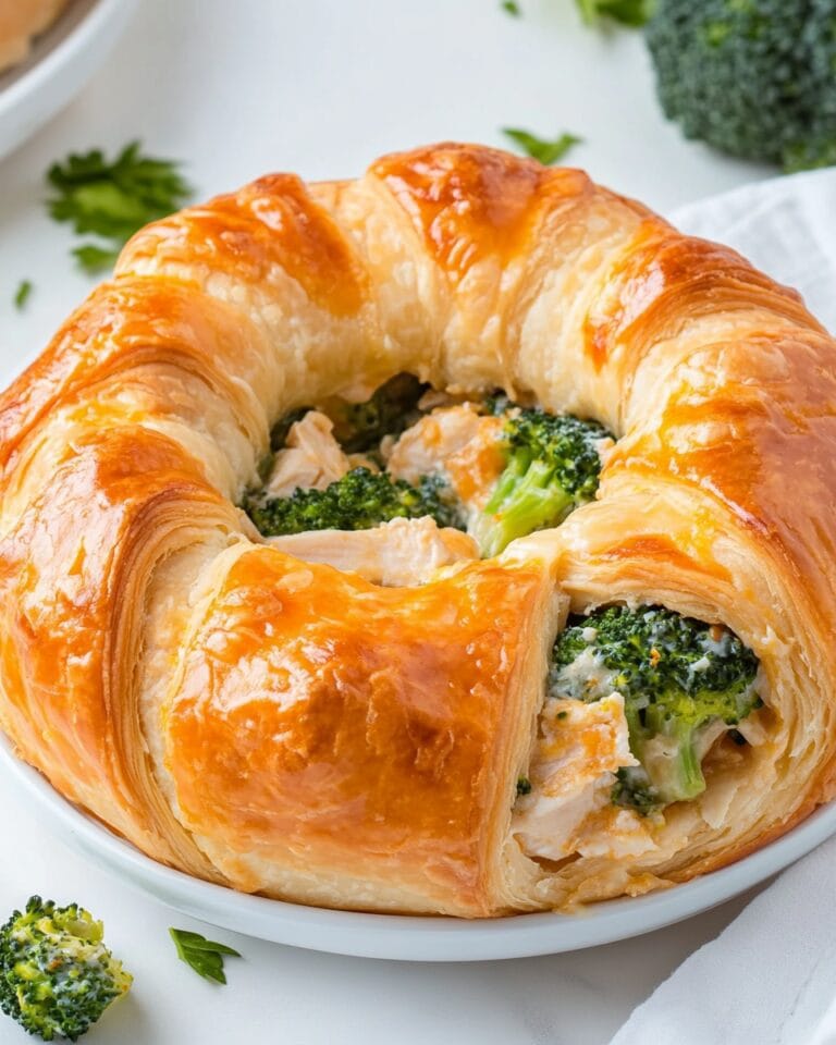Cheesy Chicken and Broccoli Crescent Ring