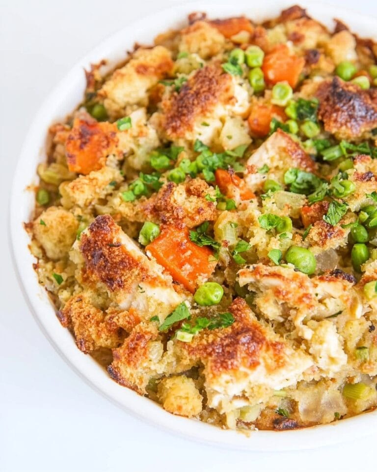 Chicken Stuffing Casserole With Homemade Sauce