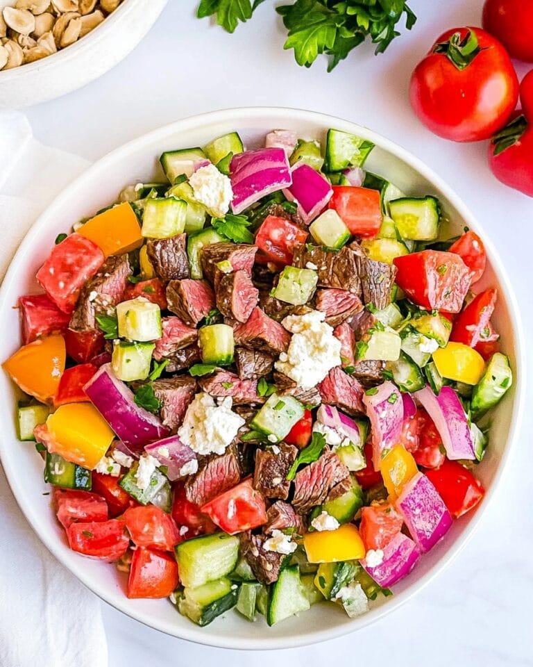 Chopped Flank Steak Salad