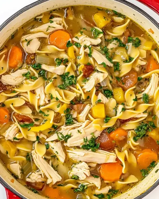 Dutch Oven Chicken Noodle Soup