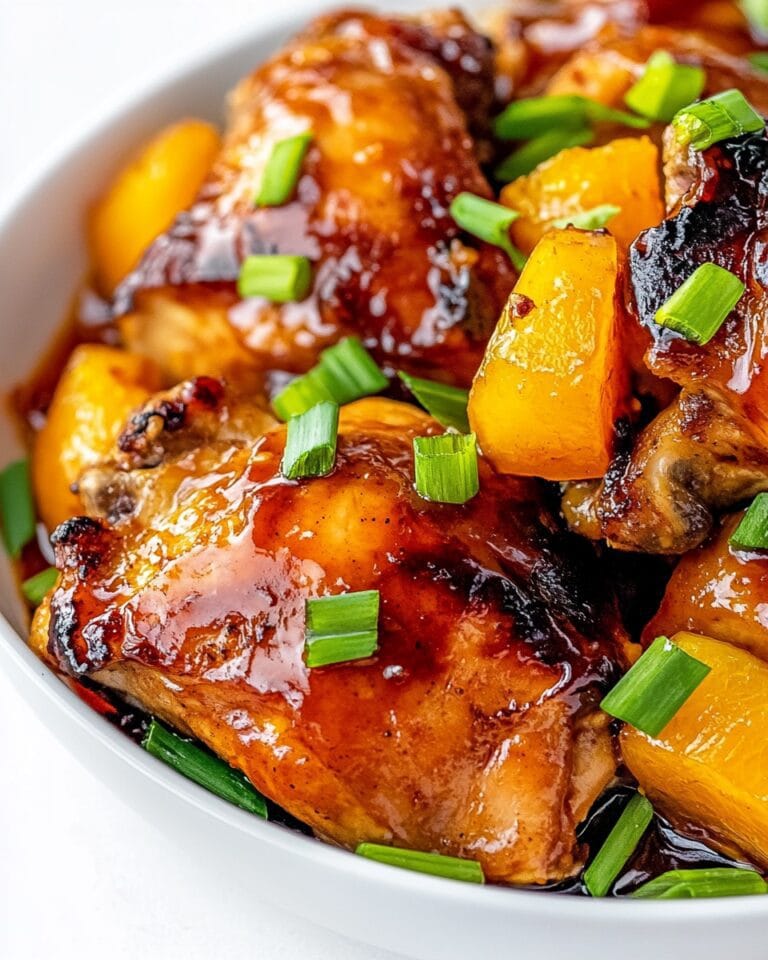 Glazed Apricot Chicken Thighs