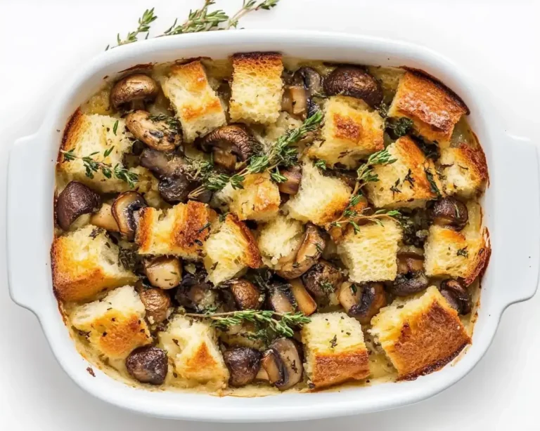 Mushroom Bread Pudding