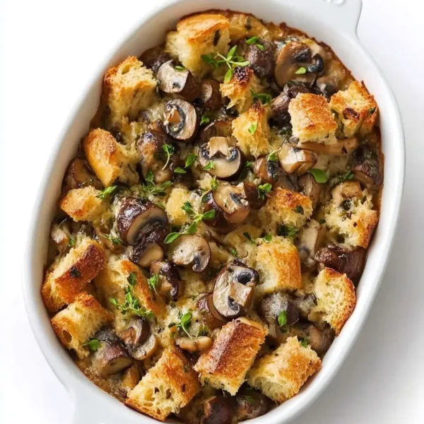 Mushroom Bread Pudding