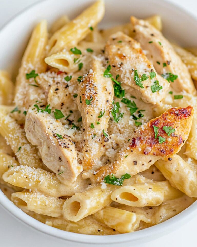 One Pot Creamy Parmesan Chicken Pasta