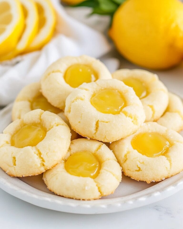 Shortbread Thumbprint Lemon Curd Cookies