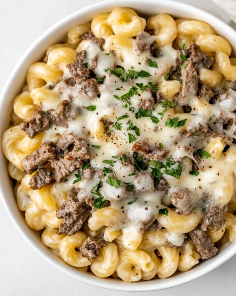 Skillet Philly Cheesesteak Pasta