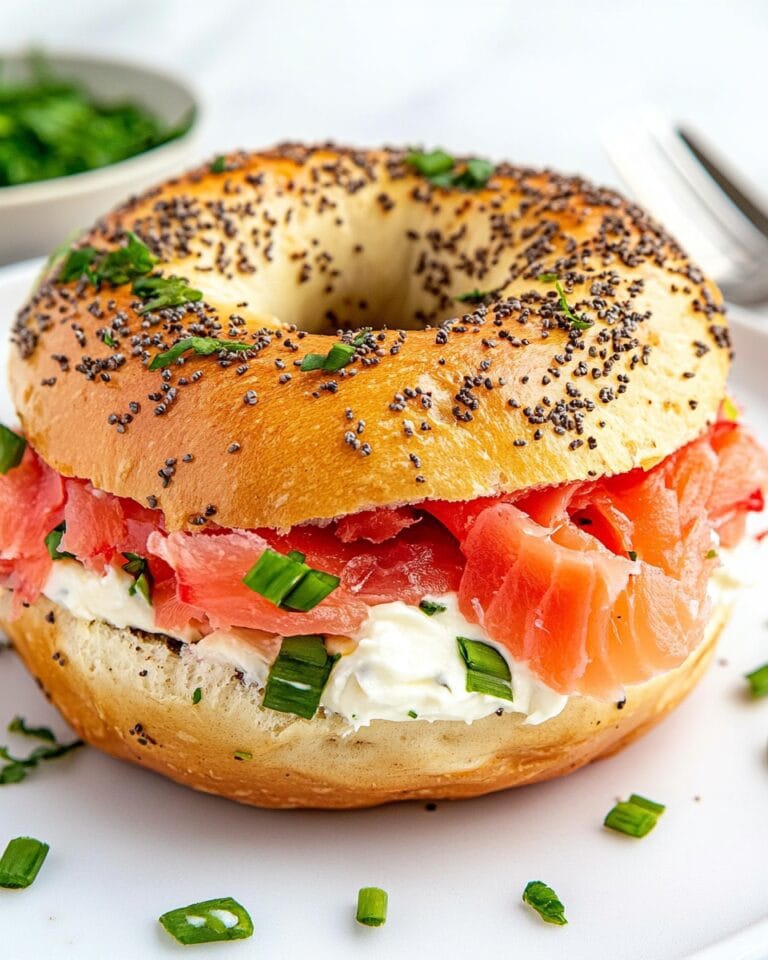 Smoked Salmon Bagel and Cream Cheese