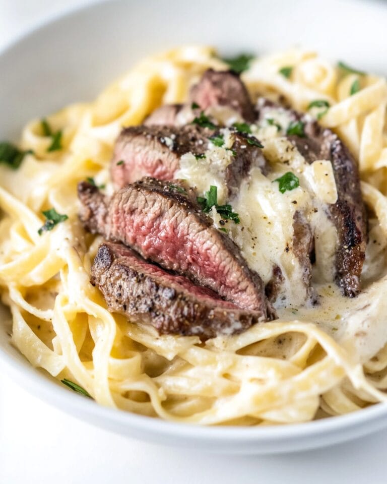 Steak Alfredo Pasta