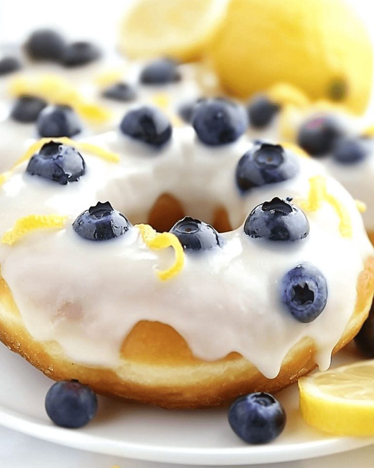 Baked Lemon Blueberry Donuts