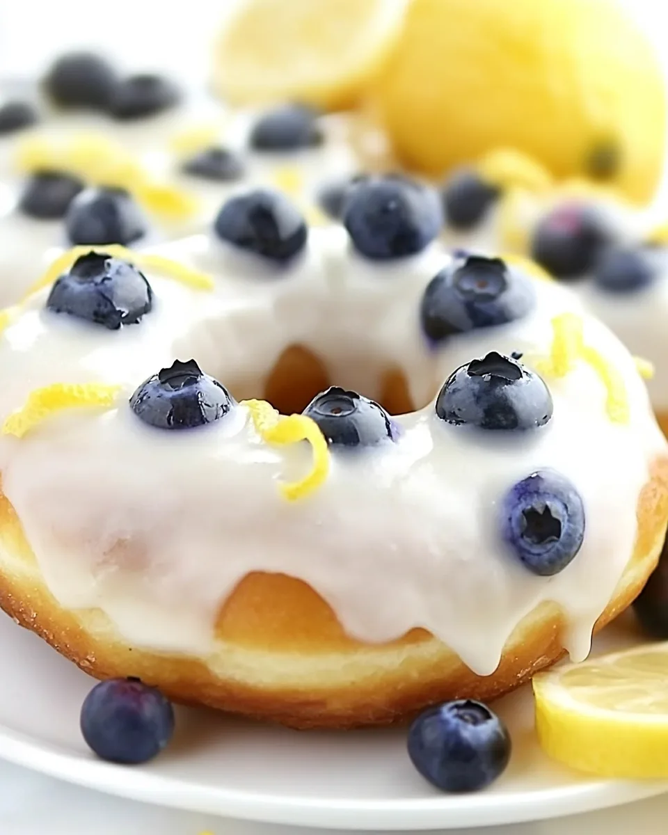 Baked Lemon Blueberry Donuts