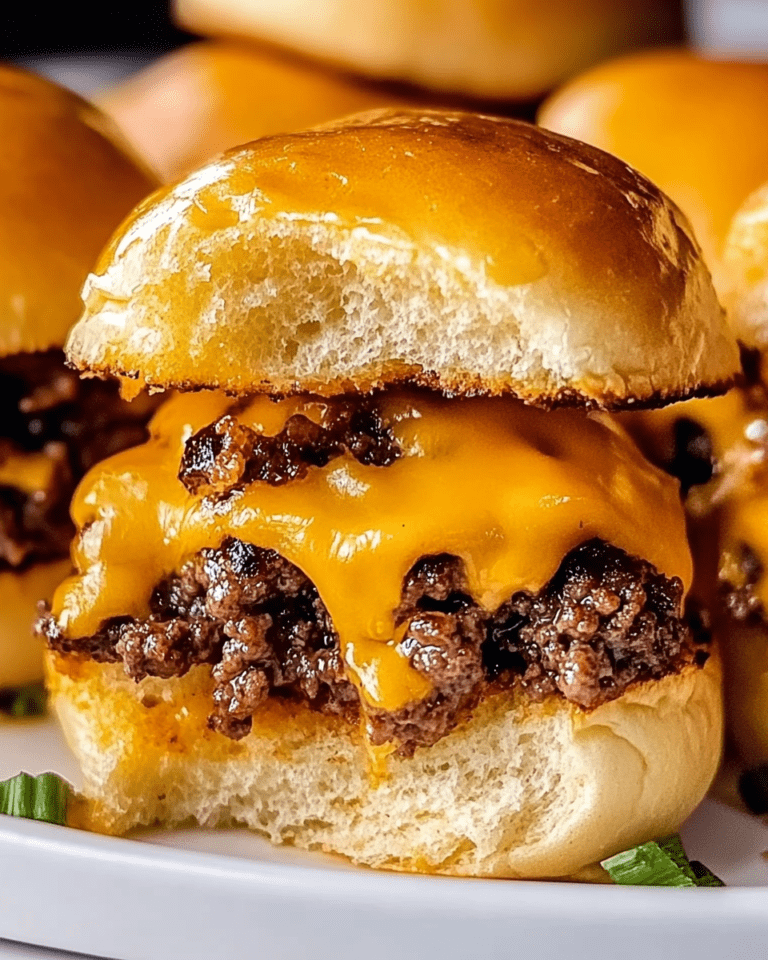 Cheeseburger Sliders with Hawaiian Rolls