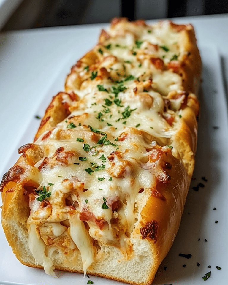 Cheesy Chicken Garlic Bread
