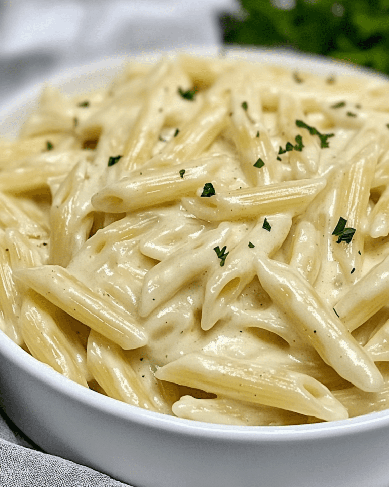 Creamy Garlic Penne Pasta