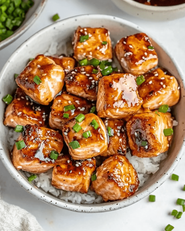 Easy Honey Garlic Salmon Bites