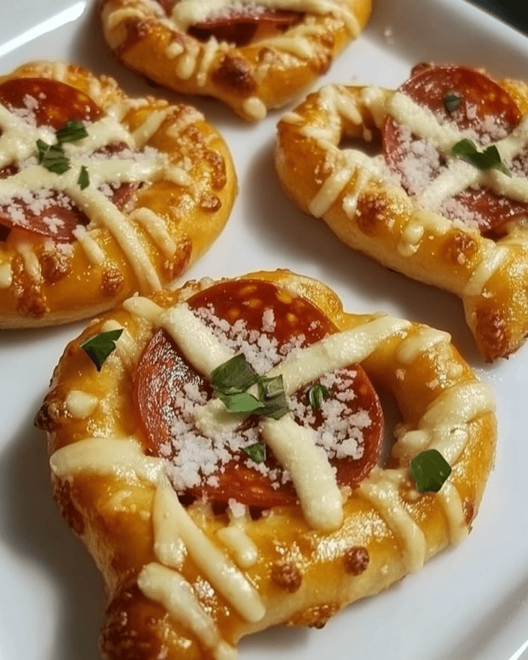 Garlic Butter Pepperoni Pizza Pretzels