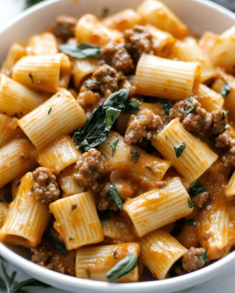 One-Pot Creamy Sausage Rigatoni