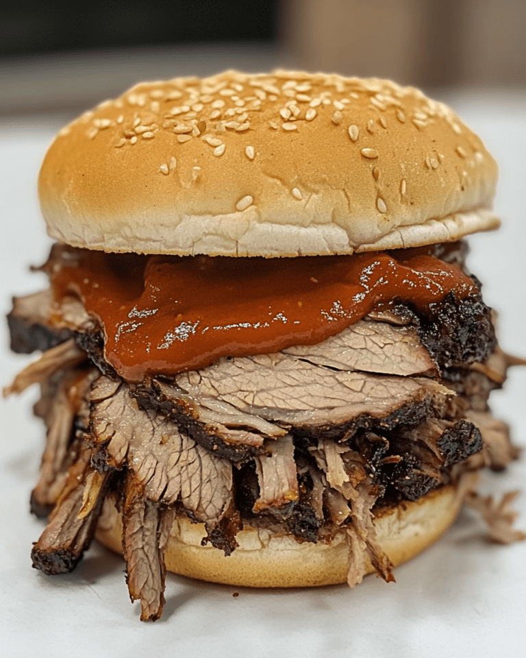 Slow Cooker BBQ Brisket Sandwich