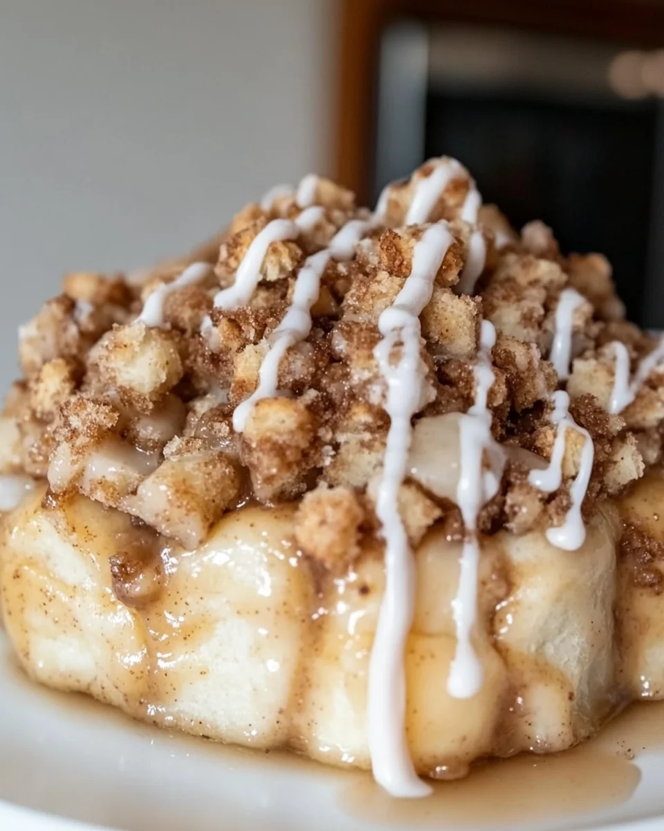 Delicious Apple Crisp Cinnamon Roll Casserole
