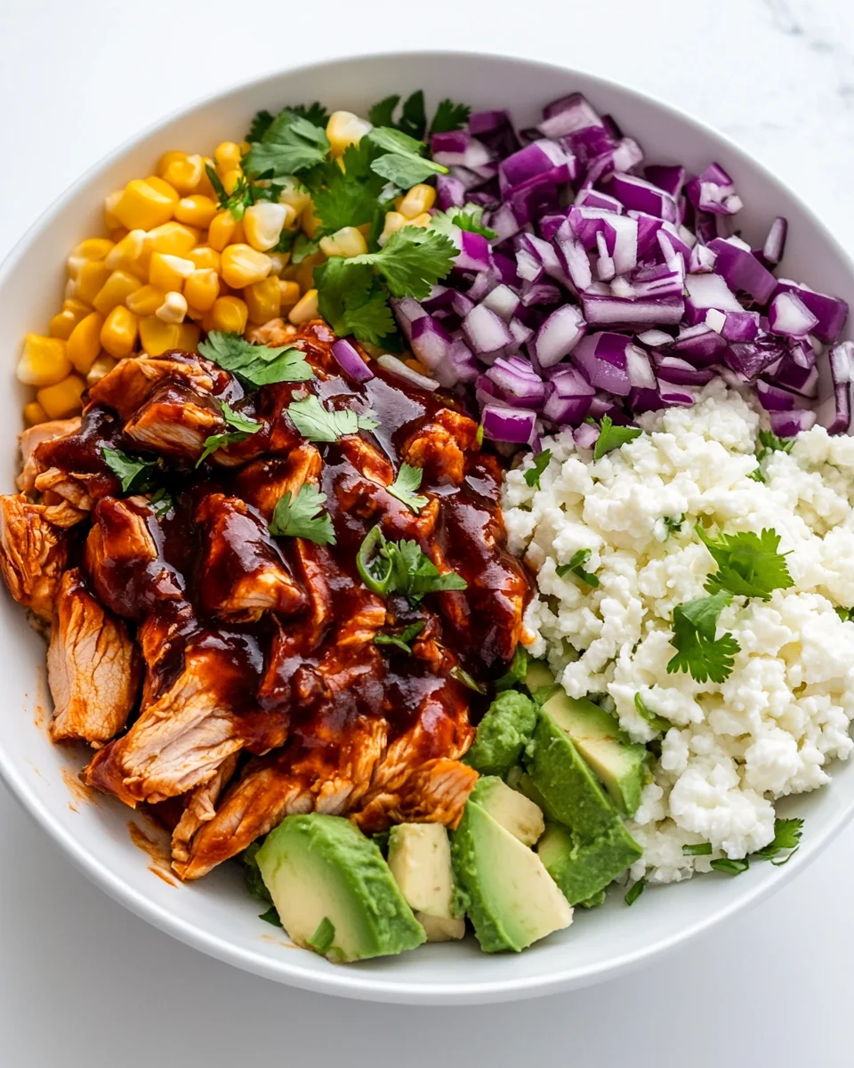 Simple BBQ Chicken Cottage Cheese Bowl - additional image