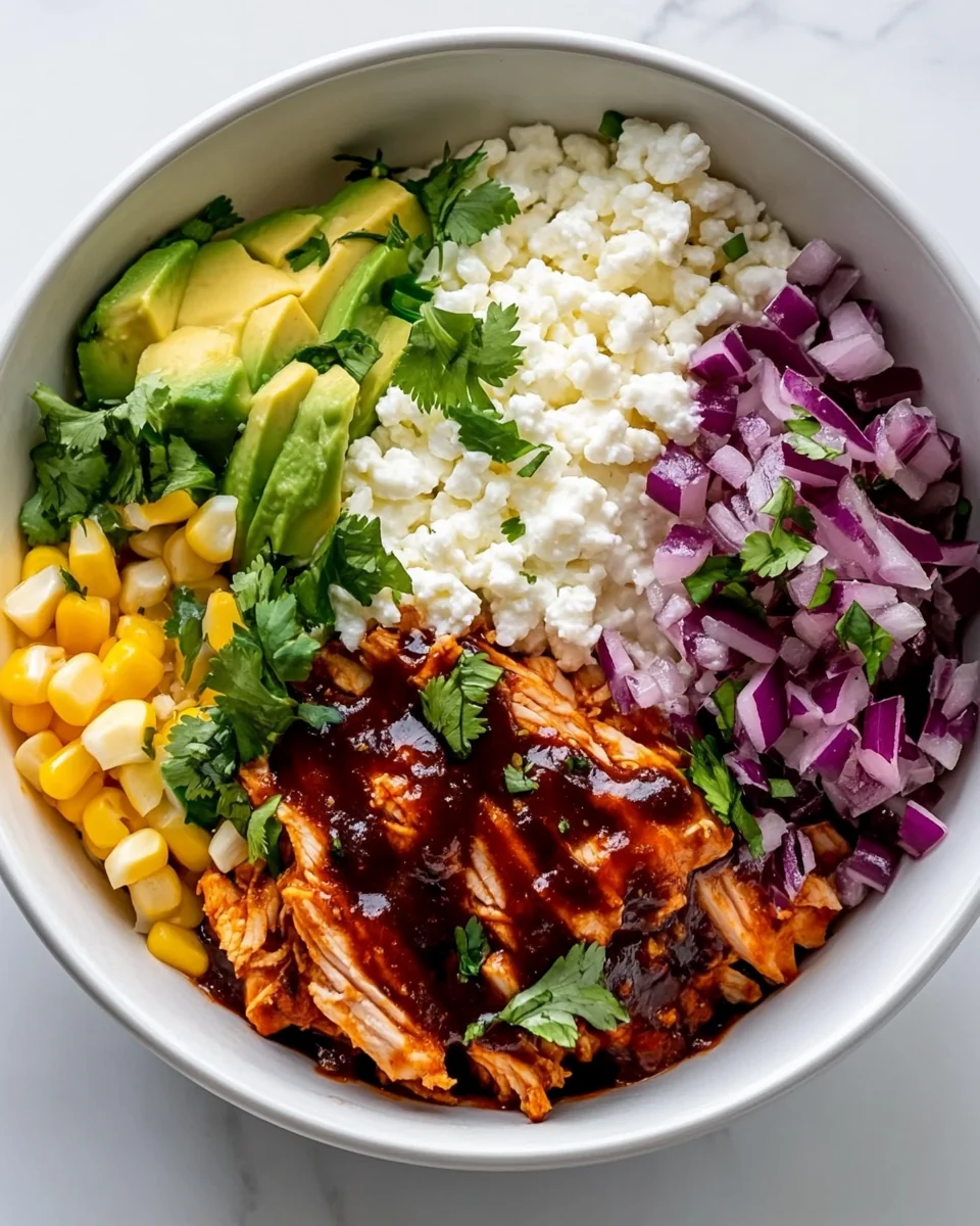 Simple BBQ Chicken Cottage Cheese Bowl