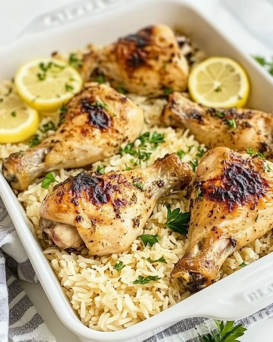 Baked Chicken Legs with Flavorful Rice - additional image