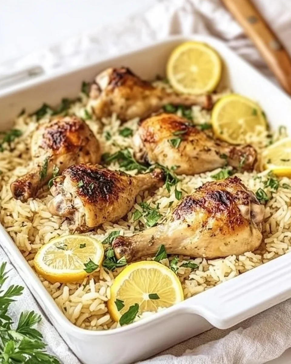 Baked Chicken Legs with Flavorful Rice - additional image