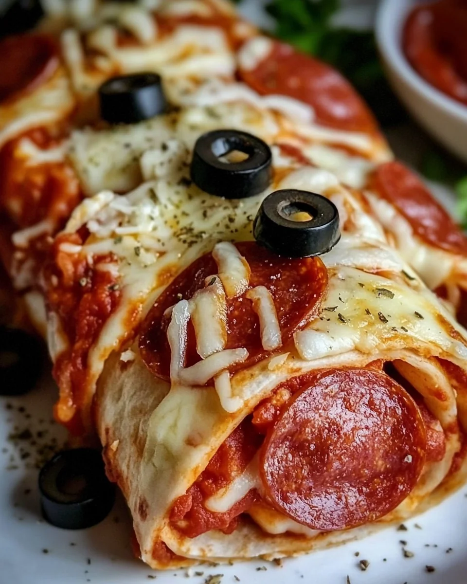 Homemade Savory Baked Pizza Wraps - additional image