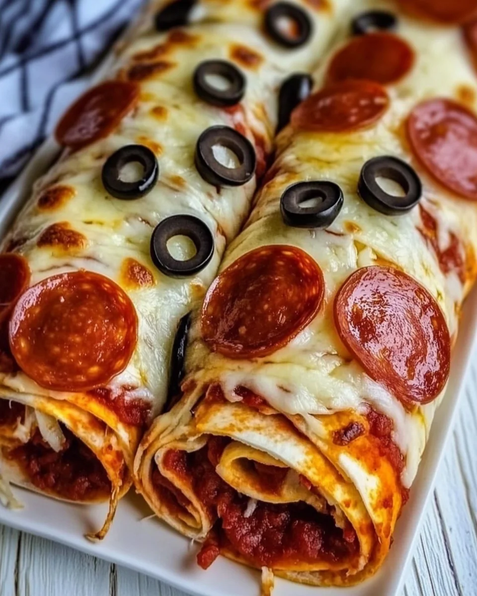 Homemade Savory Baked Pizza Wraps - additional image