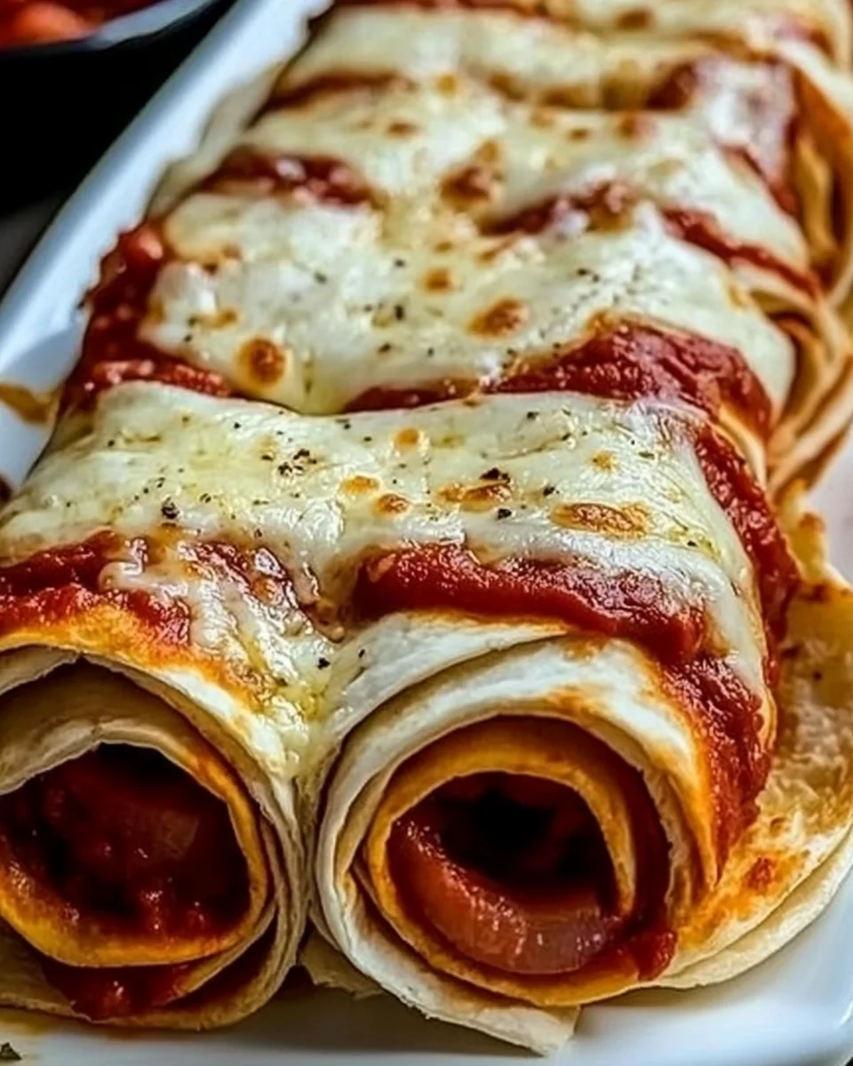 Homemade Savory Baked Pizza Wraps - additional image