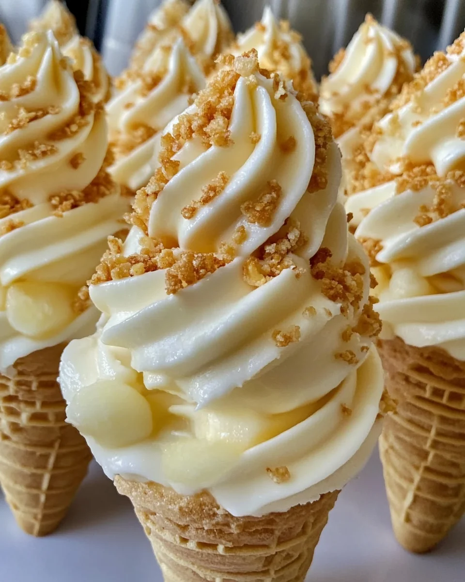 Delicious Homemade Banana Pudding Cheesecake Cones - additional image