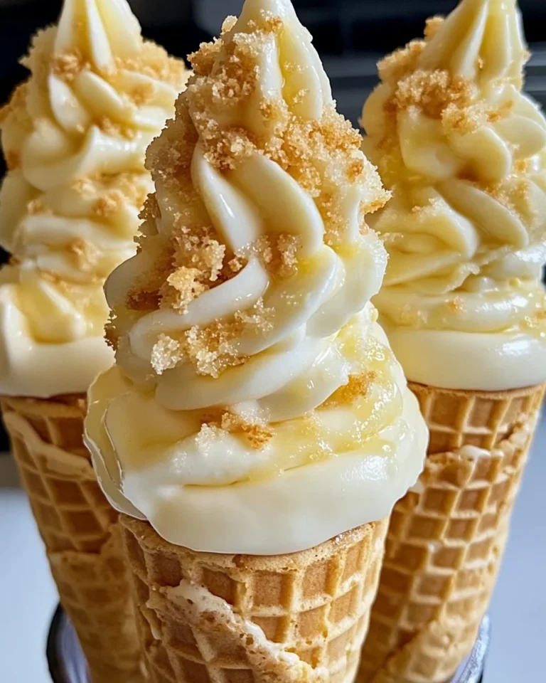 Delicious Homemade Banana Pudding Cheesecake Cones