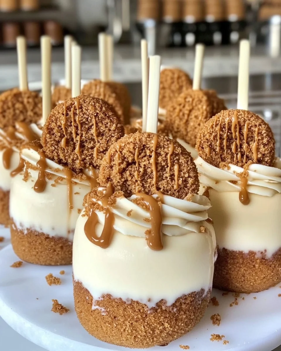 Homemade Biscoff Cookie Butter Cheesecake Pops - additional image