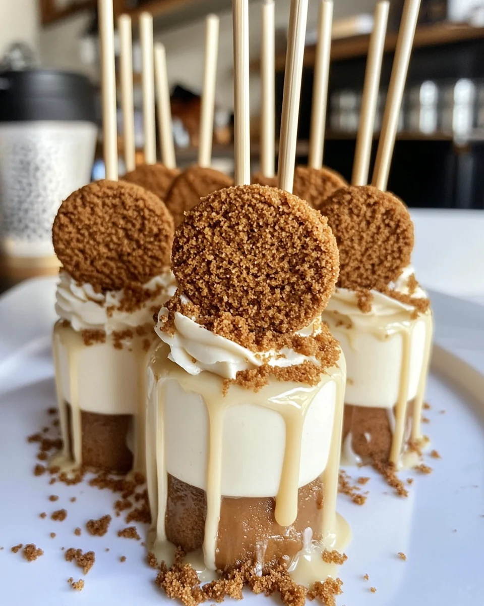 Homemade Biscoff Cookie Butter Cheesecake Pops - additional image