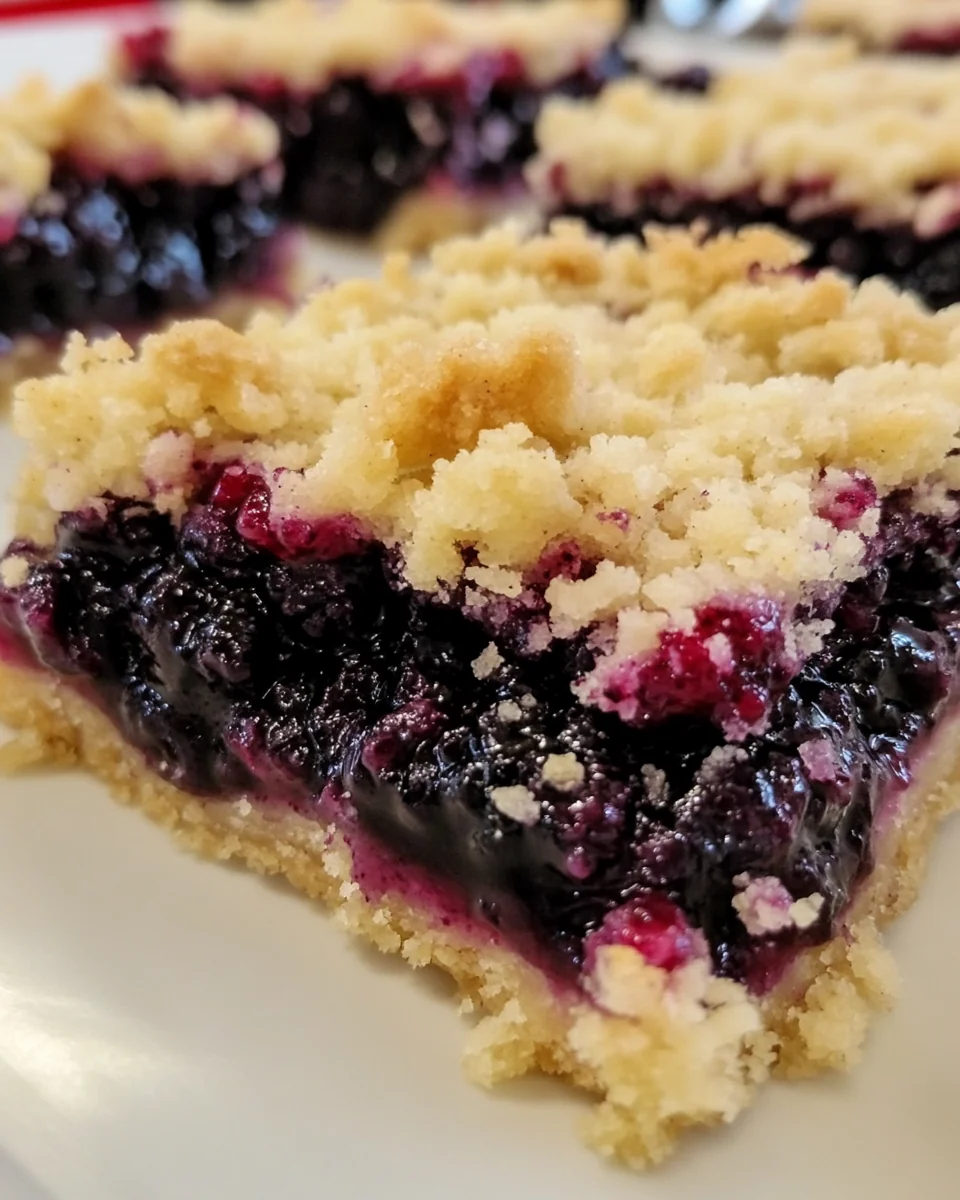 Simple Blackberry Pie Crumble Bars - additional image