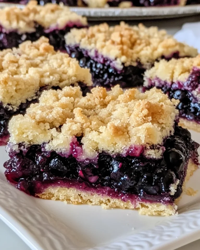 Simple Blackberry Pie Crumble Bars