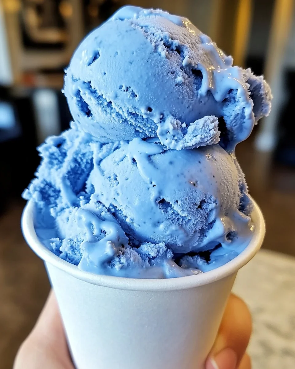 Delicious Homemade Blue Moon Ice Cream - additional image
