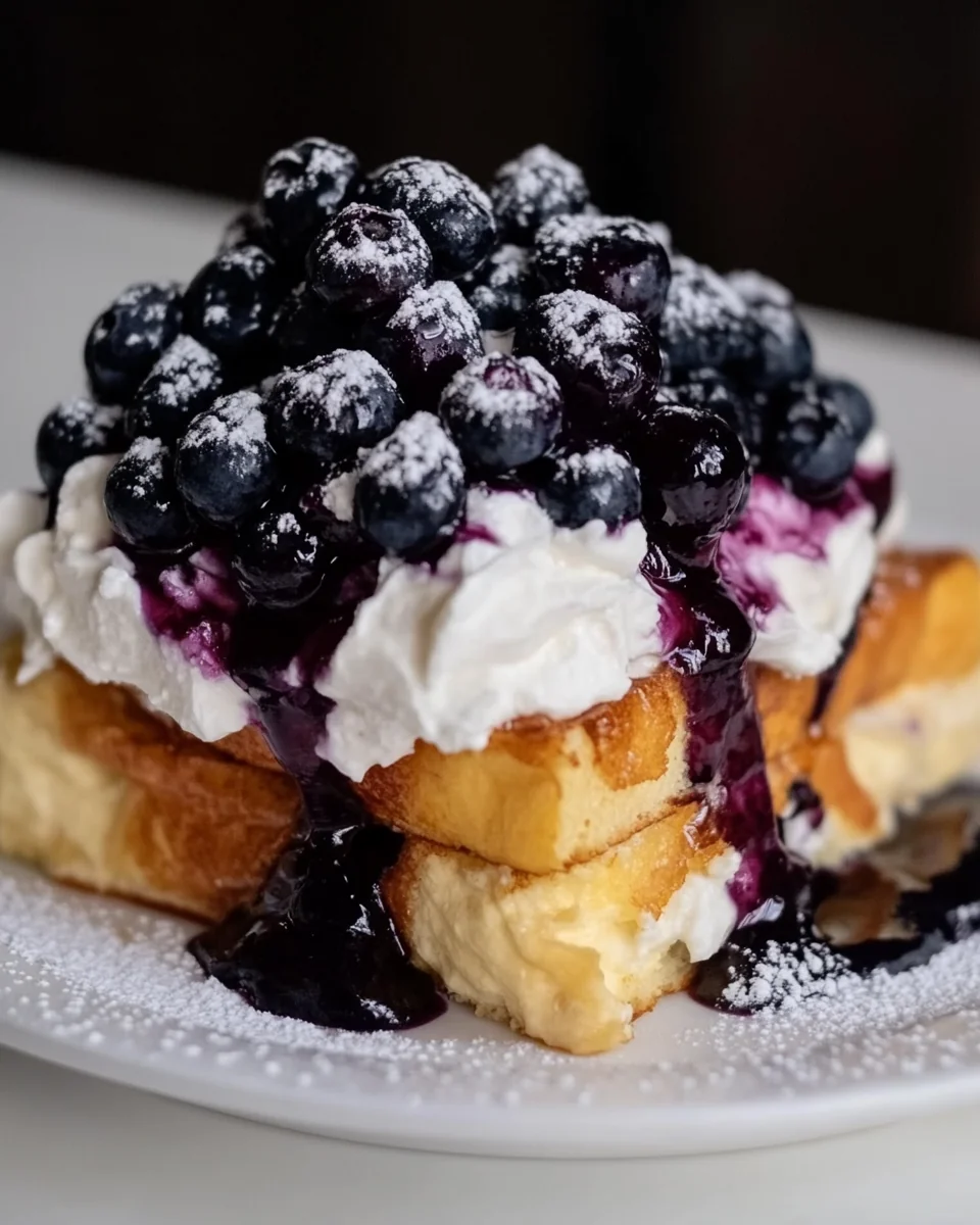Homemade Blueberry Cream Cheese Stuffed French Toast - additional image