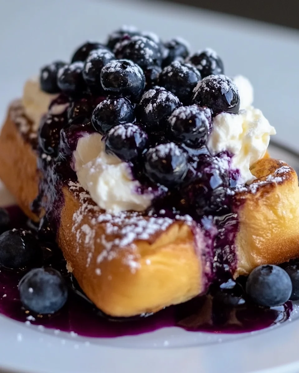 Homemade Blueberry Cream Cheese Stuffed French Toast - additional image
