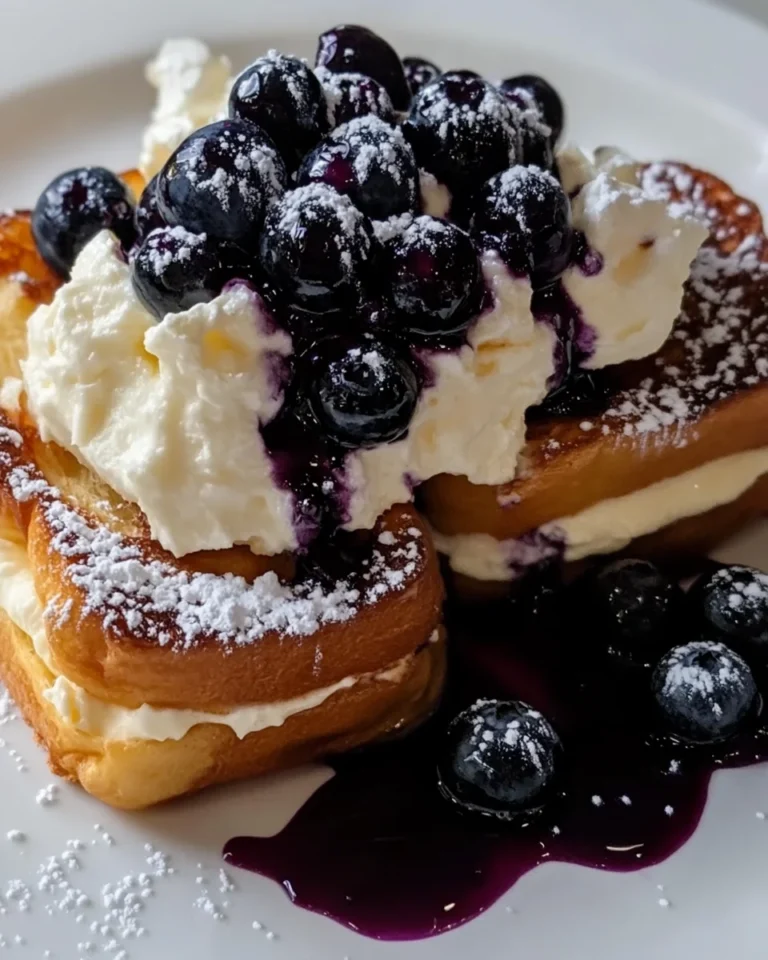 Homemade Blueberry Cream Cheese Stuffed French Toast