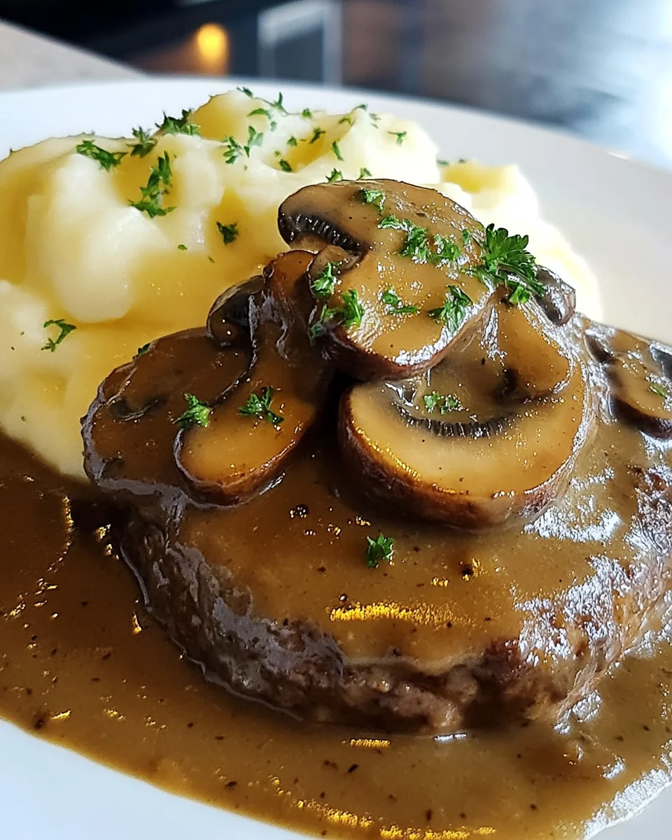 Bobby Flay’s Homemade Salisbury Steak With Mushroom Gravy
