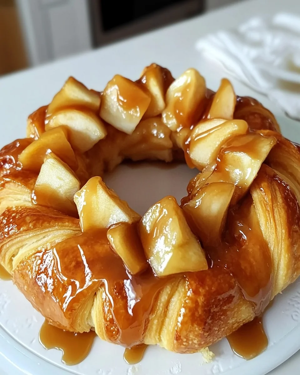Delicious Caramel Apple Cream Cheese Crescent Ring - additional image