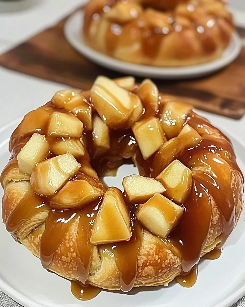 Delicious Caramel Apple Cream Cheese Crescent Ring - additional image