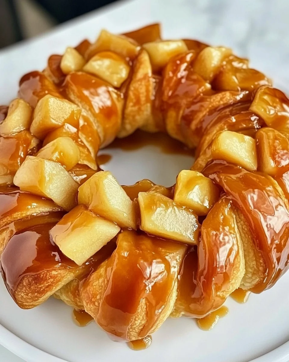 Delicious Caramel Apple Cream Cheese Crescent Ring - additional image