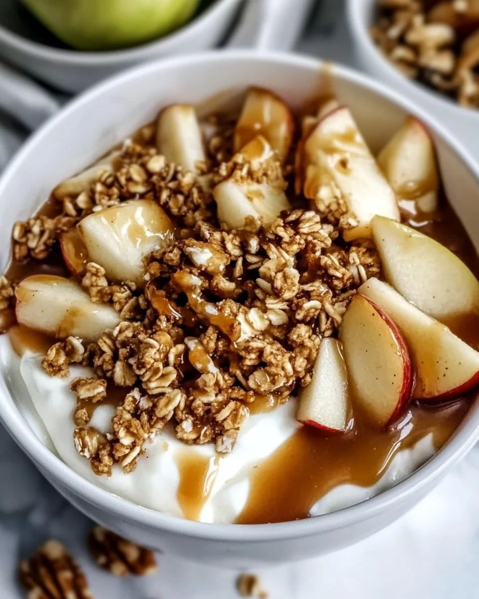 Delicious Caramel Apple Pie Yogurt Bowl - additional image