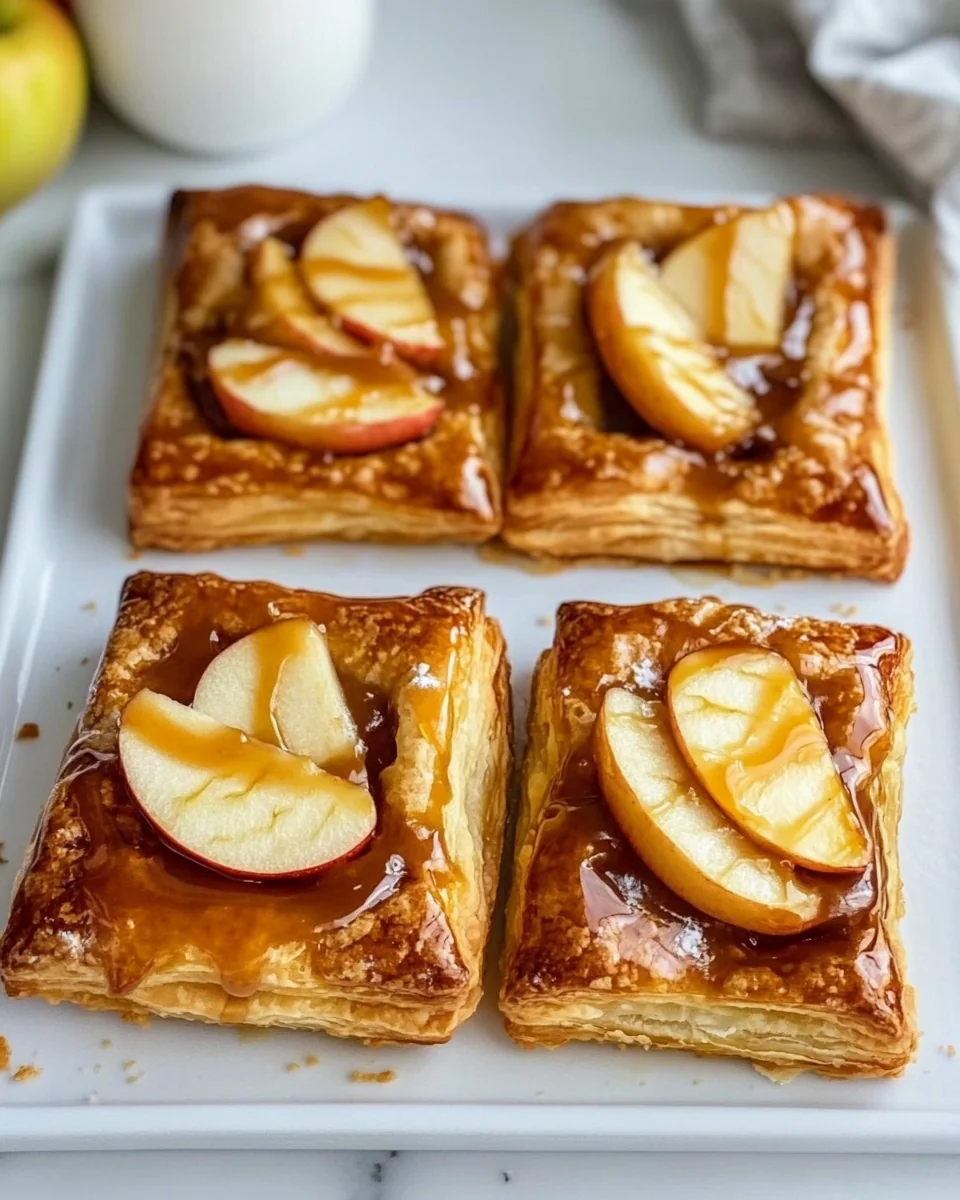 Homemade Caramel Apple Puff Pastries - additional image