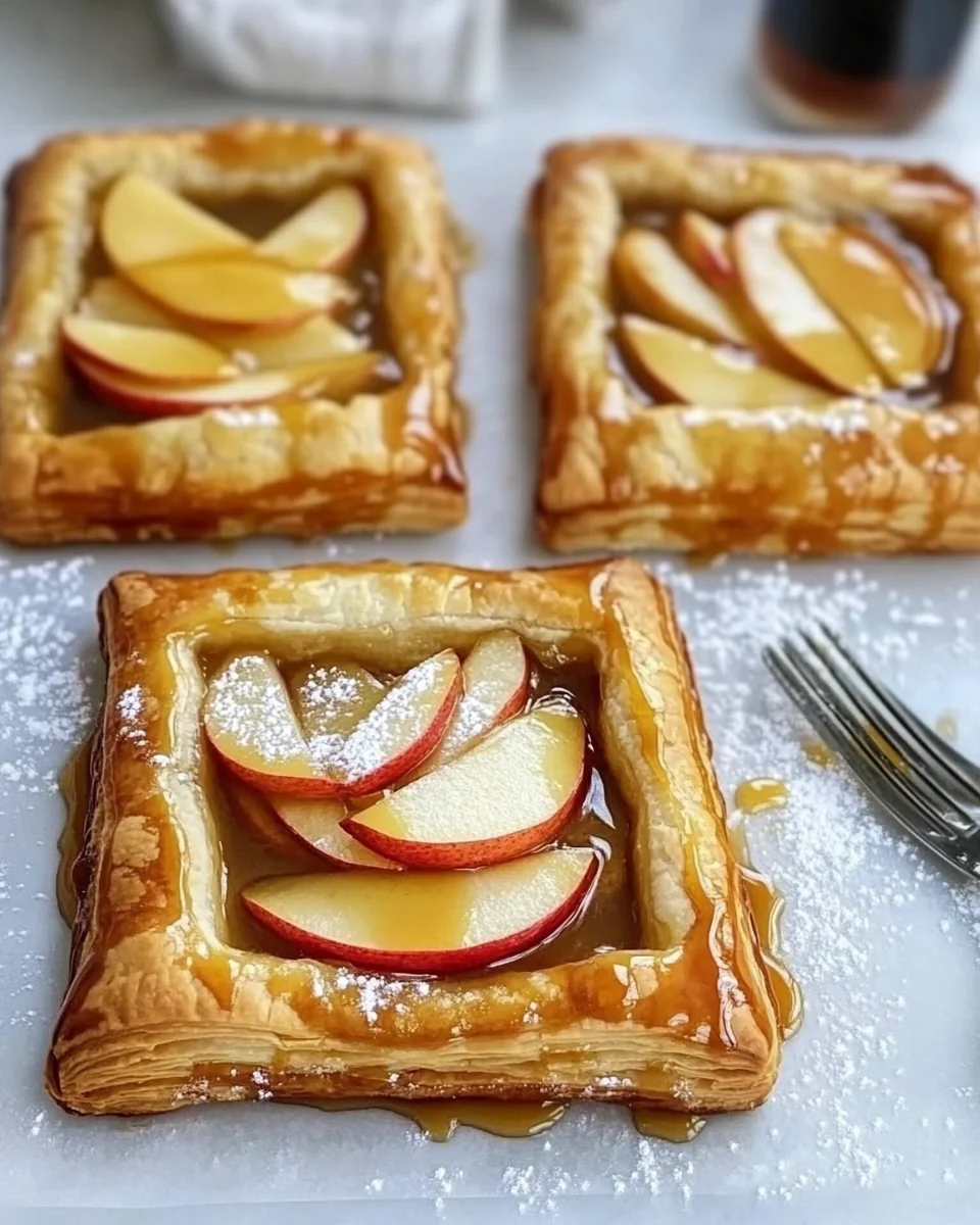 Homemade Caramel Apple Puff Pastries - additional image