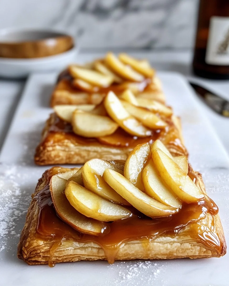 Homemade Caramel Apple Puff Pastries