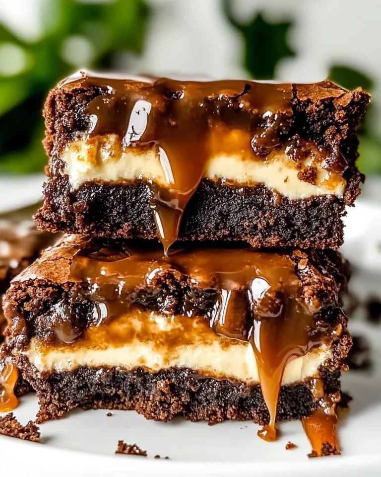 Decadent Caramel Cheesecake Nutella Brownies