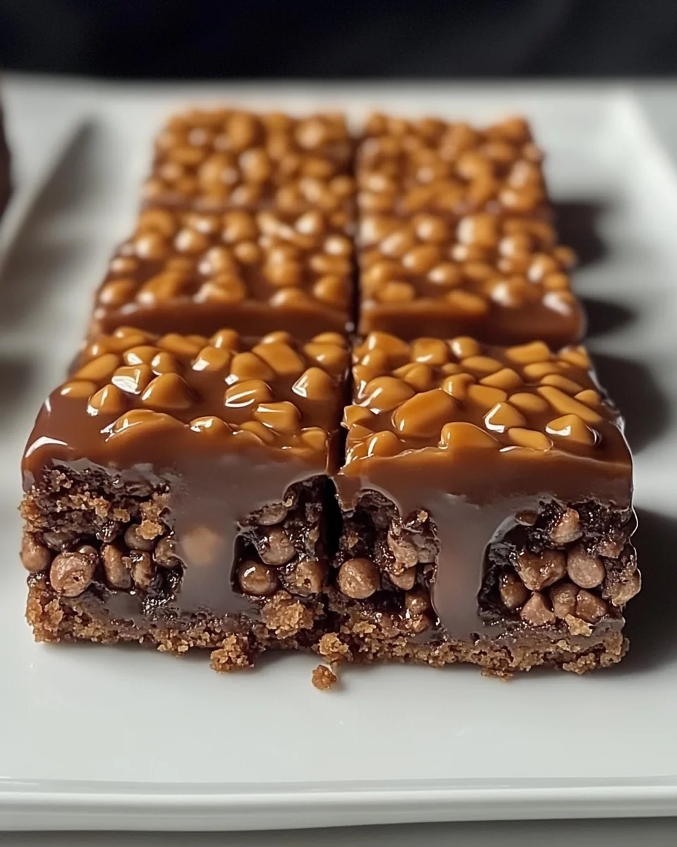 Delicious Caramel Fudge Crunch Bars Made From Scratch - additional image